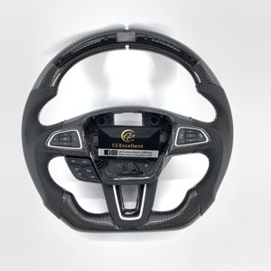 Volant en fibre de carbone véritable avec éclairage LED pour <span class=keywords><strong>Ford</strong></span> <span class=keywords><strong>Focus</strong></span> MK3/MK3 <span class=keywords><strong>RS</strong></span>/MK3 ST/SE 2015 2016 2017 2018 - Product Image 1