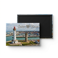 OEM Bedruckter Frankreich-Stadtlandschafts-Blechmagnet Kundenspezifischer Touristen-Kühlschrankmagnet Souvenir