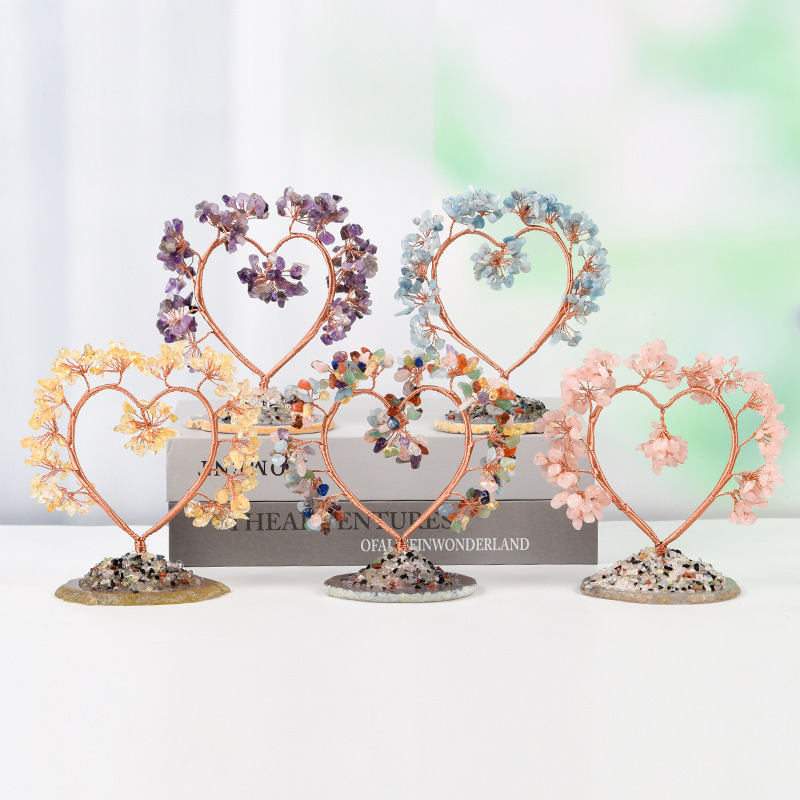 Love themed Agate Base Crystal Money