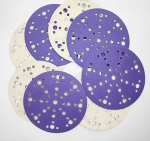 Papier de verre humide et sec imperméable violet disque de ponçage de 6 pouces grain 60-800 49 trous papier de ponçage pour l'Australie - Product Image 4