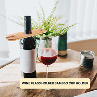 Étagère à bouteilles de vin en bambou écologique personnalisable avec un design multifonctionnel pour un rangement gain de place