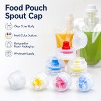 Capuchon à bec verseur en plastique de qualité alimentaire OEM/ODM personnalisé avec valve en silicone pour emballage de jus, sauces et yaourts – Vente en gros