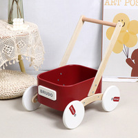 Jouet de caddie en forme de dessin animé pour enfants en bois Walker pour enfants Early Walking