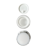 Pot cosmétique en Lucite 30g 50g à double paroi, ensemble d'urnes cosmétiques avec couvercle chromé argenté, pot de beauté vide, récipient de soin en vrac
