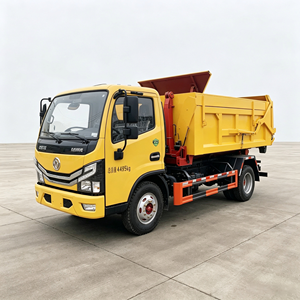 รถบรรทุกติดตั้งกระบะเก็บขยะคุณภาพสูง Dongfeng Dolica พร้อมอุปกรณ์เกี่ยวขยะสำหรับงานก่อสร้าง - Product Image 1