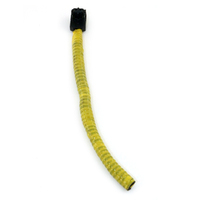 Connecteur étanche pré-câblé Jepart 2 broches avec gaine tressée jaune, faisceau de câbles pour feux arrière, prise rapide en cuivre, pièces automobiles