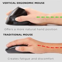 JERTECH JR321 Mouse Gaming, Mouse mikro USB antarmuka PC dengan tali tangan kotak hadiah dapat diisi ulang vertikal nirkabel ergonomis