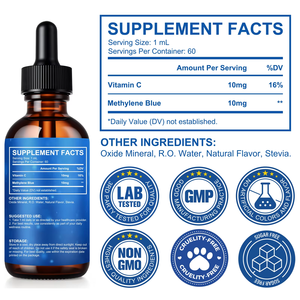 OEM 60ml MY Blue Drops Santé Cérébrale & Gestion de l'Énergie Gouttes Liquides Orales Marque Privée Supplément de Bleu de Méthylène pour Adultes - Product Image 4