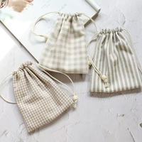 Sac à cordon en coton à motif personnalisé, nouveau style, écologique, anti-poussière, avec double cordon