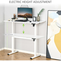 AJUNION Table sur pied électrique Table élévatrice de style moderne à hauteur réglable Structure robuste Table de bureau spacieuse