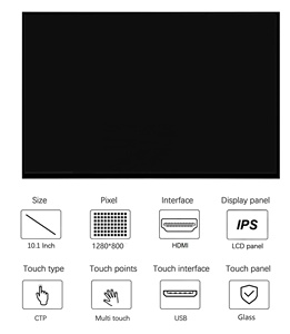 <strong>10.1</strong> Inch IPS <strong>LCD</strong> Display Capacitive <strong>Touch</strong> <strong>Screen</strong> with HD-MI Interface 1280*800 Resolution Drive Board - Product Image 2