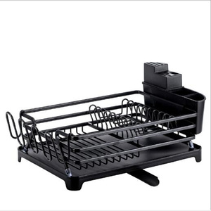 Escurridor de platos de acero inoxidable de una sola capa al por mayor de etiqueta privada, superventas, soporte de almacenamiento de cocina moderno, tienda de café - Product Image 2