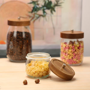 Großes Vorratsdosen-Set aus klarem Glas für die Küche, vakuumversiegelt, zur Aufbewahrung von Süßigkeiten, Kaffeebohnen, Mehl und Müsli - Product Image 5