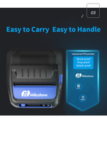 Impresora Térmica Portátil Inalámbrica 2 en 1 Milestone MHT-P80F de 80 mm, en Stock, para Uso Agrícola en Exteriores