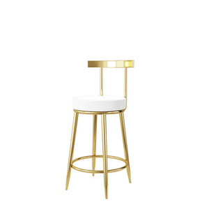Silla de Barra <span class=keywords><strong>Alta</strong></span> de Metal Nórdico de Lujo, Dorada, para el Hogar, de Terciopelo, de Cuero, Moderna, Económica, para Barra de Cocina, Muebles para <span class=keywords><strong>Mesa</strong></span> de Bar - Product Image 6