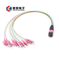 Cordon de brassage fibre optique MPO OPTELEC 8/12/24 cœurs G652D PVC 1M 3M 5M ou sur mesure
