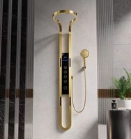 Usine directe pas cher prix panneau de douche moderne créatif cascade pommeau de douche mélangeur ensemble système de panneau de douche à effet de pluie