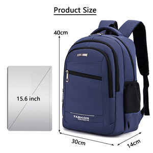 New Fashion 600d Extra Large Waterproof Laptop <b>Backpack</b> Custom Print Logo 15.6 Inch Zipper Softback Fabric Letter - Product Image 2