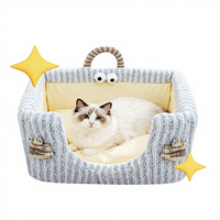 Lit pour animaux de compagnie en peluche chaud et confortable pour chat, chiot, chaton, canapé, coussin, lit pour animaux de compagnie quatre saisons, tapis doux pour chat, lit pour petit chien et chat