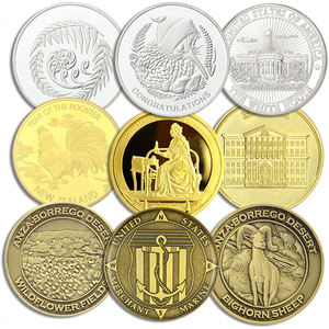 Monedas Personalizadas de Desafío Conmemorativas de Metal de Doble <span class=keywords><strong>Euro</strong></span> Bañadas en Plata - Product Image 3