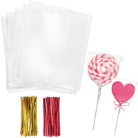 Petit emballage Transparent personnalisé sac en plastique pour noël bonbons chocolat Dessert sacs de friandises transparents sac en Cellophane Opp