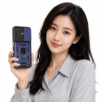 Étui pour Honor X8D 4G avec support magnétique, coque de protection pour appareil photo coulissant, coque de téléphone antichoc