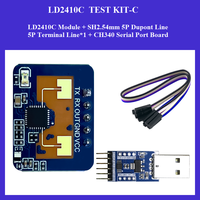 Sensor gerak Pir HLK-LD2410C 24G, ukuran kecil Hi-Link Sensor gerakan Pir kontrol pencahayaan dipasang di langit-langit Mmwave kehadiran manusia Sensor gerakan