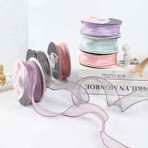 Nastri a Coda di Pesce Stampati all'Ingrosso, Rotoli di Garza per Decorazioni Floreali, Nastri per Matrimoni e Compleanni, per Confezioni Regalo e Bouquet - Product Image 1