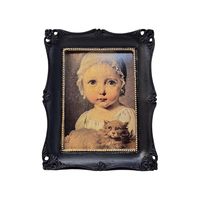 Bingkai Foto Ukuran Dompet Vintage Kecil 2.5x3.5 Bingkai Foto Antik Resin Mini dengan Kaca untuk Pajangan Dinding Rumah Dekorasi Retro