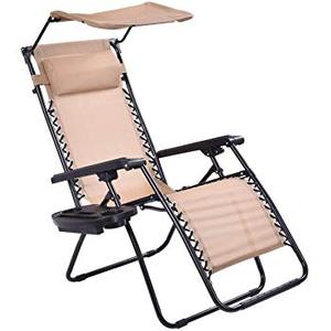 Silla de playa de lujo para exteriores, sillón ligero plegable de metal con parasol, sin gravedad, para jardín, venta al por mayor