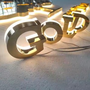 Nhà sản xuất nguồn cung cấp chữ nổi LED bằng thép không gỉ tùy chỉnh 3D, logo tường phát sáng, biển hiệu đèn nền LED - Product Image 4