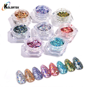 Formas brillantes, escamas más gruesas, cosmético, mezcla <span class=keywords><strong>de</strong></span> purpurina gruesa, purpurina antipolvo, venta al por mayor - Product Image 6