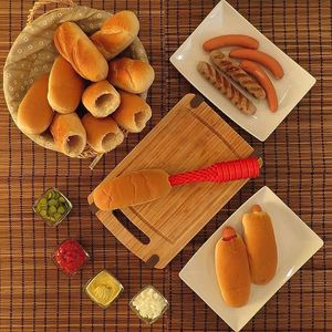 Hotdogger Hot Dog Bun Driller Reusable Bread Hole Drilling Tool BBQ Grilling Sausage Bun Maker <b>Kitchen</b> Baking <b>Accessories</b> - Product Image 3