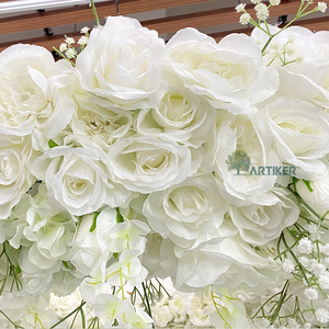 Decoración colgante de flores artificiales blancas románticas, Material de tela de nuevo diseño para boda, Navidad, Día de la madre y Año Nuevo - Product Image 6
