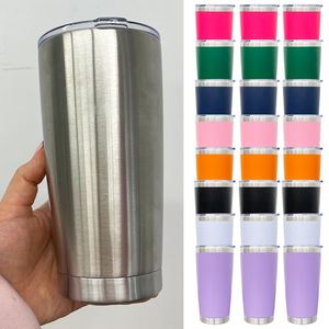 Gobelets de voyage isothermes 20oz en acier inoxydable avec revêtement poudré, couleurs assorties, étanches, pour gravure laser – Expédition depuis l'entrepôt américain - Product Image 3
