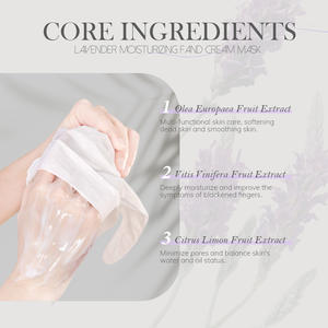 <span class=keywords><strong>Masque</strong></span> crème hydratante pour les mains à la lavande de marque privée peau morte <span class=keywords><strong>masque</strong></span> exfoliant pour les mains gants <span class=keywords><strong>masque</strong></span> pour les mains en gros - Product Image 5