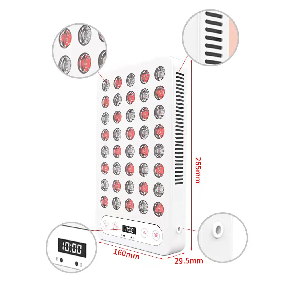 美容機器デバイスメーカー直接カスタム調整可能マルチポータブル200WLed赤赤外線治療パネル家庭用