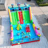 Grand château gonflable pour enfants, aire de jeux extérieure, maison de rebond gonflable, toboggan, parcours d'obstacles, jouet gonflable