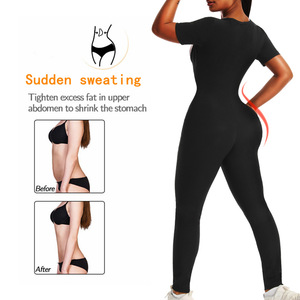 Combinaison de sport amincissante une pièce pour <span class=keywords><strong>femme</strong></span>, effet galbant et anti-transpiration, avec fermeture éclair, idéale pour le yoga et le fitness – <span class=keywords><strong>Prix</strong></span> de gros - Product Image 4