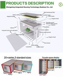 Casa de contenedores modulares de acero semigestionada de 16 pies para un transporte fácil adecuado para almacenes simples - Product Image 6