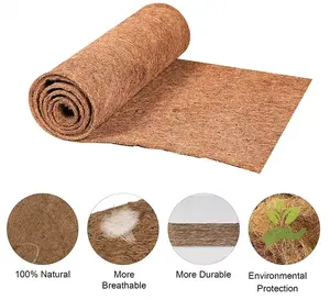 2024 Eco-friendly Products Top Selling 100% Natural Coir and One Side Latex Coir Grow Pads for Growing Small Plants