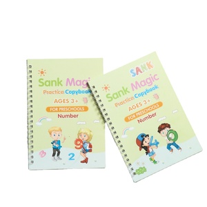 Fundas personalizadas <span class=keywords><strong>4</strong></span> libros + 5 recargas Groove para niños, juguetes de aprendizaje, regalo, cuaderno de práctica mágica hundido - Product Image 1