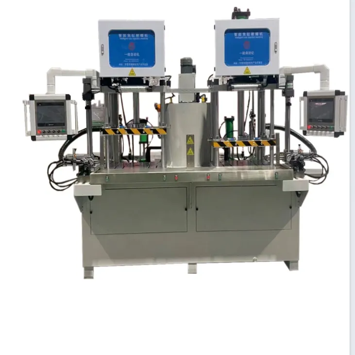 Yüksek kaliteli yatırım hassas döküm ekipmanları 16T hidrolik ağda makinesi çift istasyonlu balmumu enjeksiyon makinesi