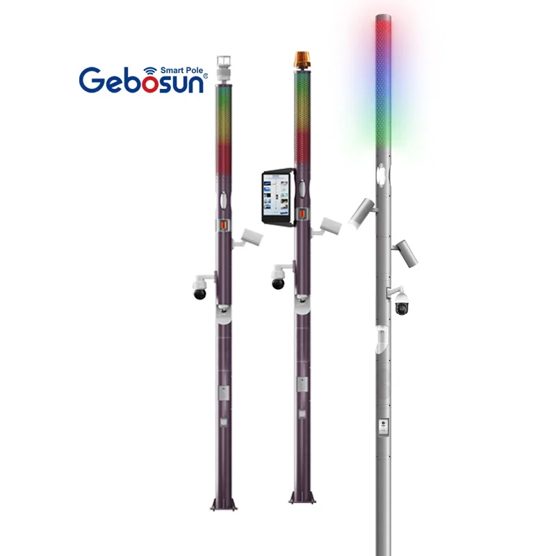 Geosun Cloud Management Iot Led Wifi Cctv Pole 4G Oplader Stad Gateway Straatverlichting Slimme Lichtmast