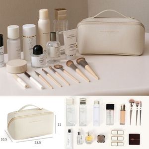 Large Pu Leather Travel Cosmetic Bag for Women Cosmetic Organizer High-capacity <b>Makeup</b> Bag Storage Pouch for Female <b>Makeup</b> <b>Box</b> - Product Image 5