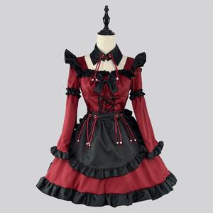 Chinese stijl gotische kleine duivel Lolita meid outfit jurk nieuwe <span class=keywords><strong>anime</strong></span> cos prestatie kostuum - Product Image 6