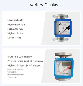 Haute qualité pointeur affichage rotamètre débitmètre à surface variable gaz liquide tube métallique rotamètre