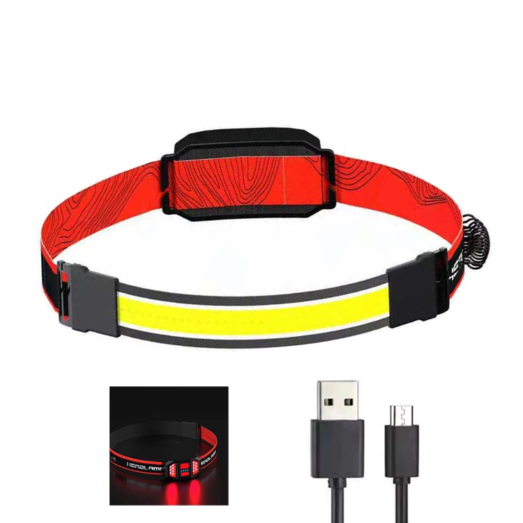 Новый товар 2022, 40 светодиодов, широкий угол COB, освещение для кемпинга, регулируемая эластичная повязка на голову, USB перезаряжаемые светодиодные фары