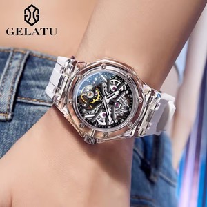 Montre mécanique automatique de luxe GELATU, tourbillon de haute qualité, acier inoxydable, résistance à l'eau 5 BAR, unisexe, livraison directe - Product Image 6