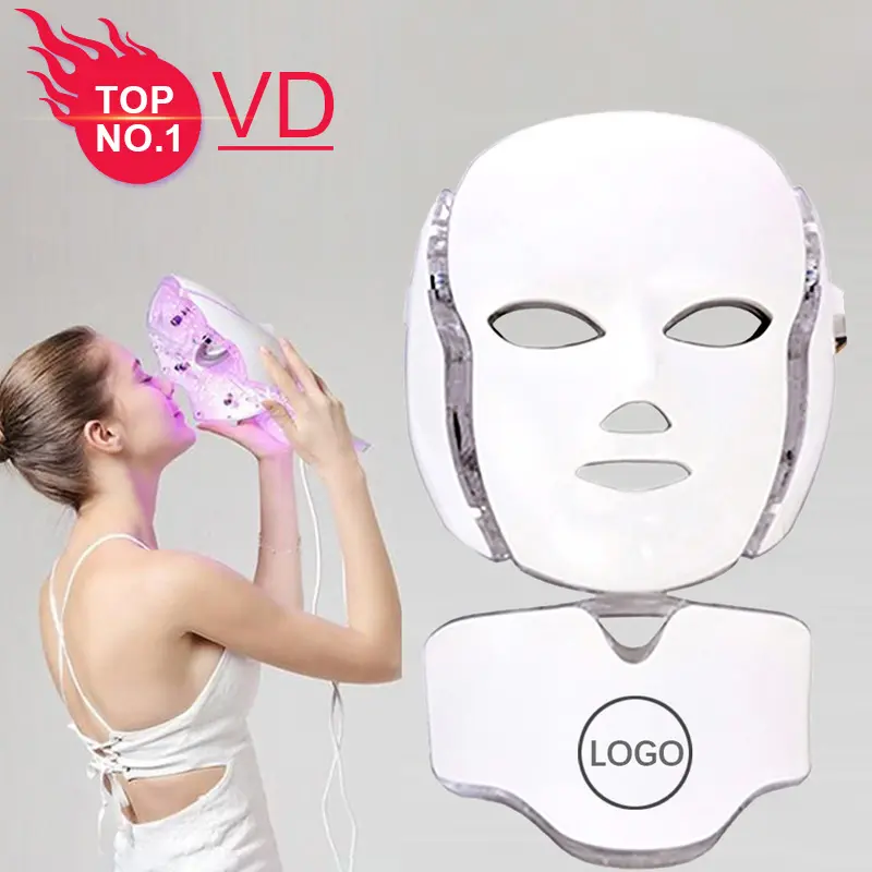 Wholesale LED Facial Masks OEM PDT Photon Multi-Function Skin Beauty Therapy 7 Colors Light Facial Led Mask For Skin Care